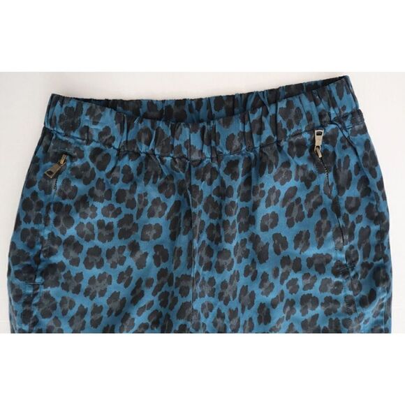 Young Fabulous & Broke Women's Sz S Blue Martino Leopard Print Jogger Pants $80 - Picture 3 of 6